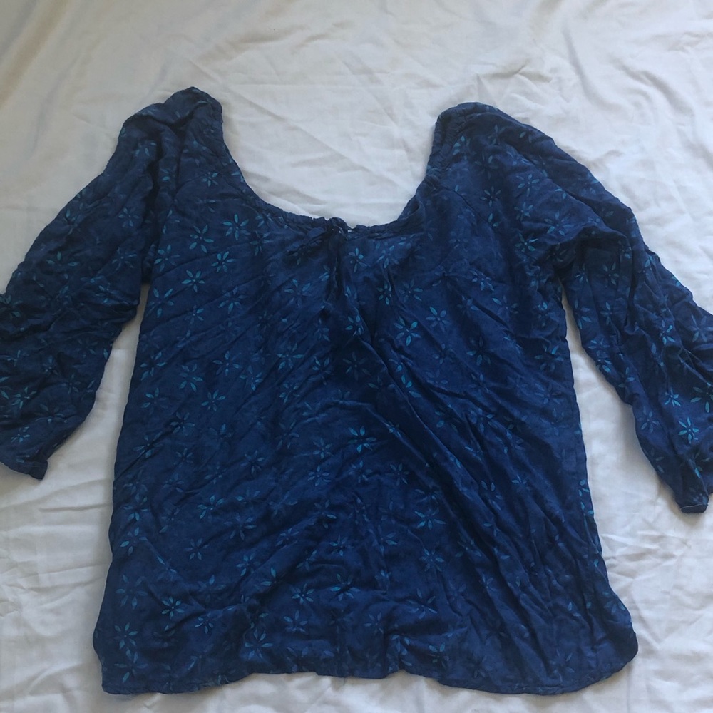 Batik Bell Sleeved Boho Top